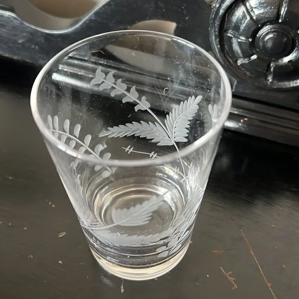 Pottery Barn Etched Glass